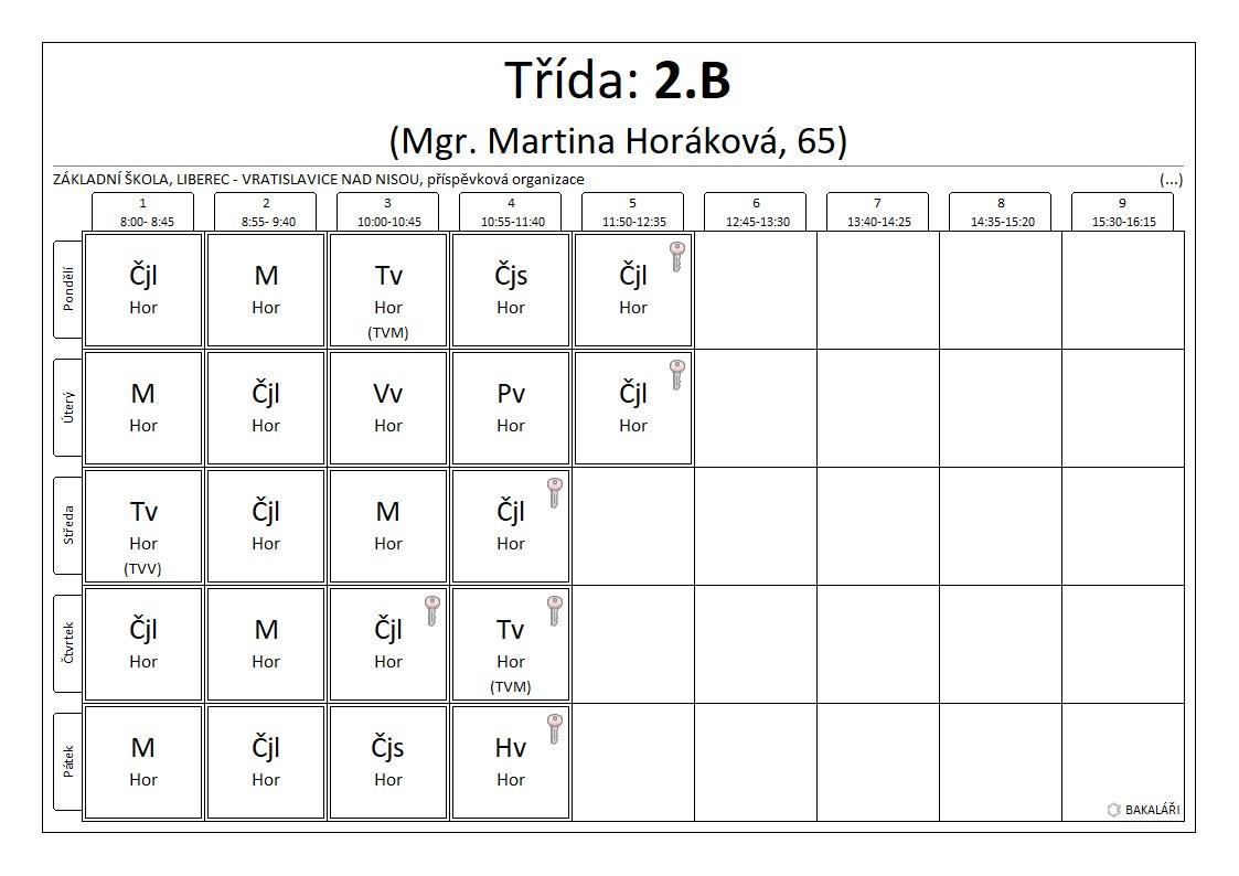 2.B rozvrh